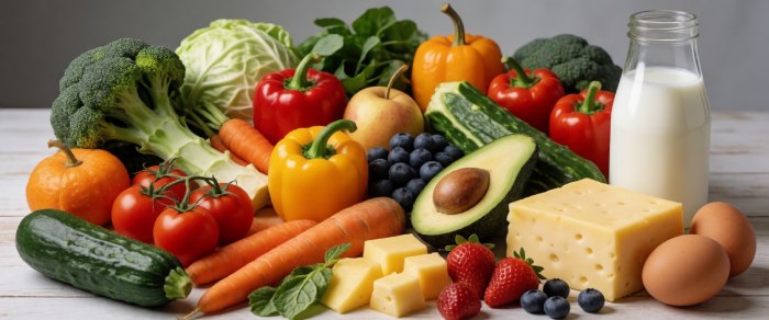 alimentatie sanatoasa fructe si legume lactate oua